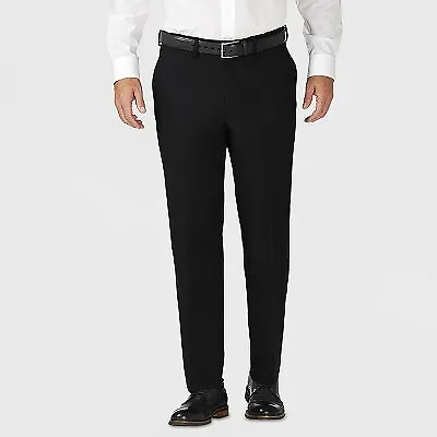 Haggar H26 Men's Tailored Fit Premium Stretch Suit Pants - Black 30x30 • $21.99