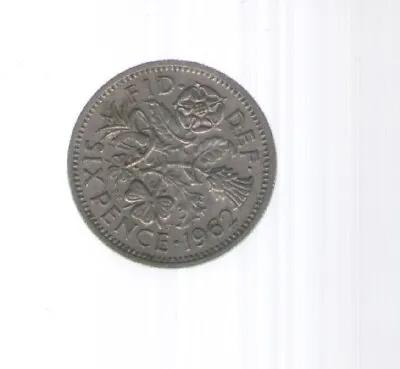 1962 UK ELIZABETH II Sixpence 6d Coin • £1.35