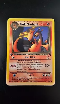 Dark Charizard 21/82 1st Edition Non Holo Team Rocket WOTC Pokémon Card • £8.50