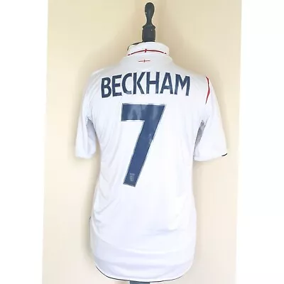 Original David Beckham England 2005 2006 2007 Football Shirt Medium • £69.99