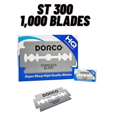 $48.99 • Buy Dorco Blue Double Edge Stainless Razor Blades ST300 | 1,000 Blades