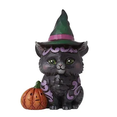 Jim Shore Heartwood Creek Black Cat Miniature Figurine 6012747 • $24.94