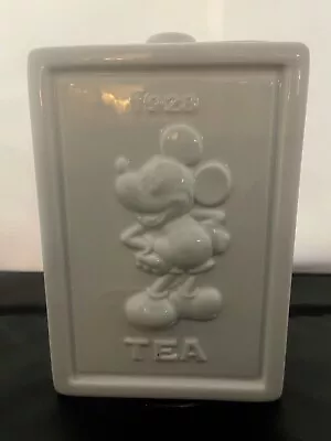 Disney Mickey Mouse Kitchen Canister Tea White  Ceramic EUC • $27