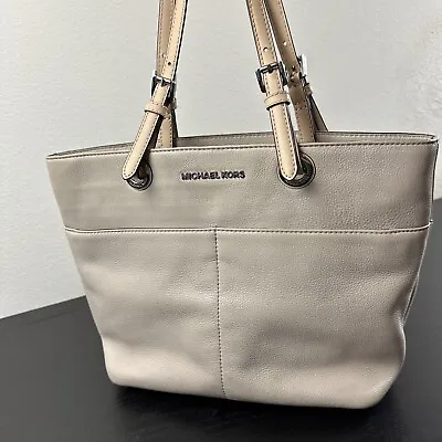 Michael Kors Bedford Women's Pebbled Leather Medium Tote Handbag Vanilla • $42.99