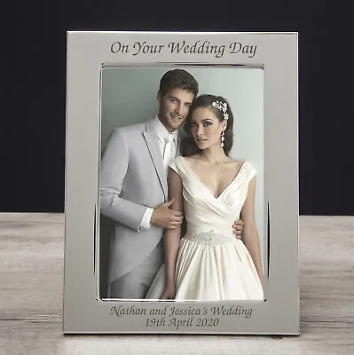 £12.99 • Buy Personalised Photo Frame 7  X 5  FREE Engraving Wedding Christening Present Gift