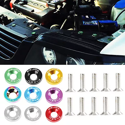 10/20pcs JDM M6 Screw Bolts Alloy Fender/Bumper Washer/Bolt Engine Bay Dress Up • $7.09