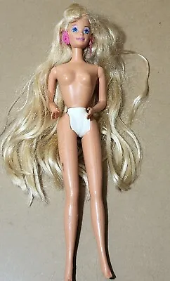 Vtg 1993 Glitter Hair Barbie Doll Blonde Nude C195B • $18.05