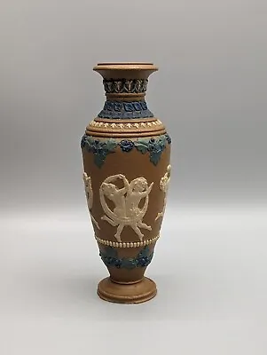 £65 • Buy Doulton Lambeth Silicon Vase Rare Neoclassical Pattern 1884 Antique 