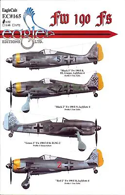 EagleCals Decals 1/32 FOCKE WULF Fw-190F German WWII Fighter • $20.50