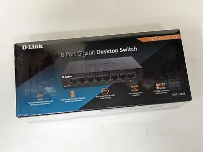 New D-Link Ethernet Switch 8 Port Gigabit Desktop Switch (DGS-108GL) Plug+Play • $19.90