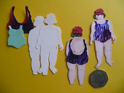 Beach Babe Bathing Seaside Lady Die Cuts Card Making Toppers .......funny • £2