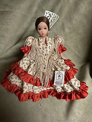 Vintage Spanish Flamenco Dancer Doll Marin Chiclana 10  Sitting Down Young Lady • $13.99