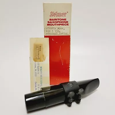 Selmer Baritone Saxophone Mouthpiece G 2095 Reed & Box Vintage Black Plastic • $80