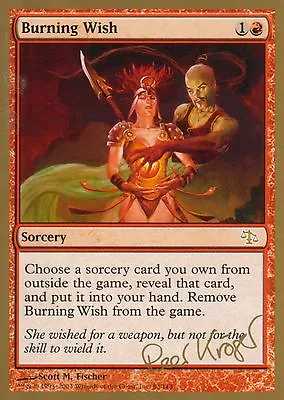 Burning Wish - Kröger Version | NM | WCD - World Champion Decks 2003 | Magic MTG • $5.31