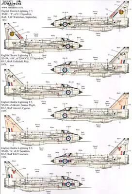 Xtradecal 72200 1:72 BAC/EE Lightning T.4/T.5 Part 1 • £7.20