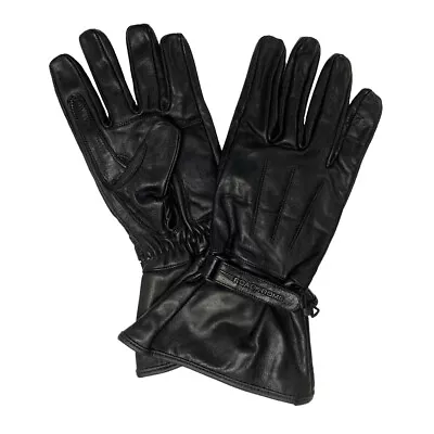 Roadkrome Big Bore Black Leather Motorcycle Gloves Men's Sizes SM - XL • $22.99