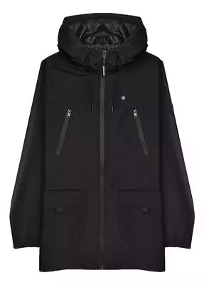 Lambretta Mens Black Casual Jacket Hooded Lightweight MOD SKA Parka Coat • £39.99