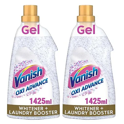 2 X Vanish Oxi Action Crystal White Gold Fabric Whitener & Stain Remover 1425ml • £20.85