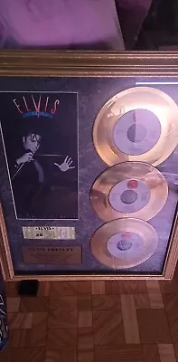 Elvis Presley The King Of Rock'n'roll 24kt Gold Framed Record Display • $150