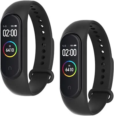 WD&CD 2 Pack Silicone Strap Compatible With Xiaomi Mi Band 3/4 Adjustable Colo • £7.21