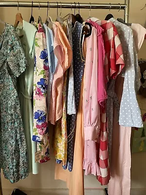 Big VINTAGE Lot Women's Clothes For Reseller 40s 50s 60s 70s 80s Silk Cotton • £16.49