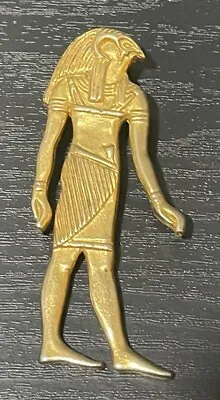 Vintage Gold Plated Egyptian God Pendant  MMA  Museum Of Modern Art Jewelry Rare • $40