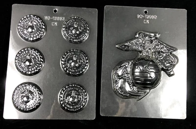 $18.99 • Buy US MARINE CORP Candy Molds Chocolate Dessert Cakes USA Eagle Globe Anchor EGA