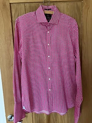 Mens Formal Shirt M&S Sartorial Collar Size 15.5; Chest 39-40 Pink Check • £10