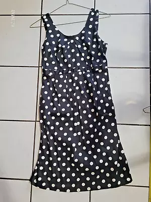 Motherhood Maternity Dress Size S Black & White Polka Dot • $10.99