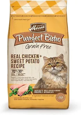 Merrick Purrfect Bistro Grain Free Cat Food Real Chicken And Sweet Potato Dry C • $47.91