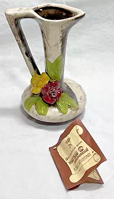 Vintage Capodimonte Porcelain Italian Flower Pitcher/Vase W/ Certificate • £37.96