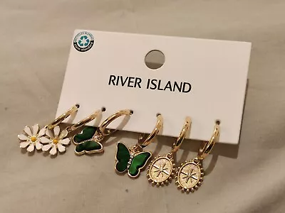 £9.99 • Buy River Island Jewellery Set, Floral Bundle, Hoops, Unique Design Bundle
