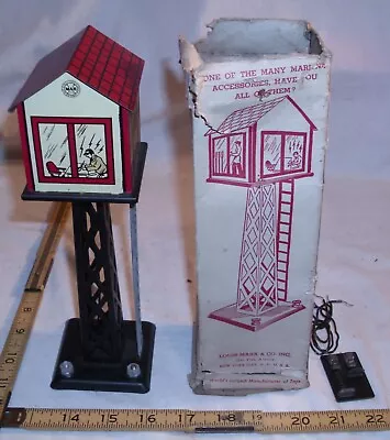 MARX SWITCHMAN'S TOWER TIN O SCALE BOXED NEW 1950s • $34.99