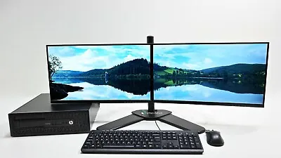 PC Computer Bundle + 2x22  Full HD Monitor I5 CPU 8-16GB Ram 240-1Tb SSD Wifi • £289.99