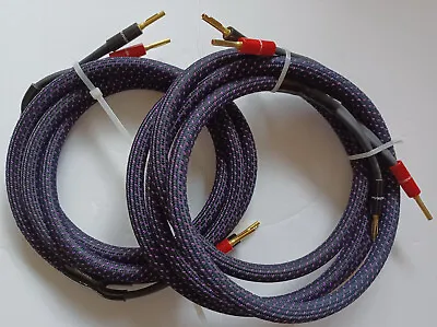 Tributaries Series 6 Star Quad Speaker Wire W. Banana Plugs 8 Foot X2 • $359.95