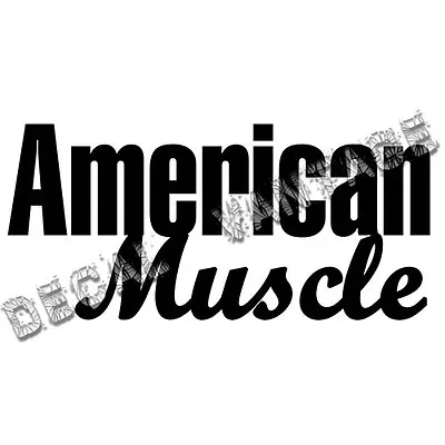 American Muscle Text Vinyl Sticker Decal Drag Car Race Drift Choose Size & Color • $3.80