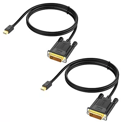 Mini DisplayPort To DVI Cable 6ft 2 Pack Mini DP Display Port To DVI Convert... • $25.33