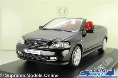 Opel Vauxhall Astra Cabrio Mk4 Model Car Black 1:43 Minichamps Dealer Issue K8 • £36.99