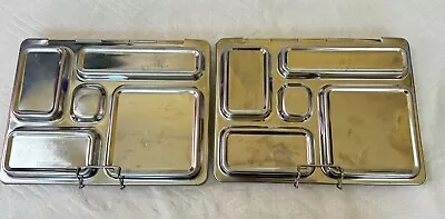 2 PlanetBox ROVER Classic Stainless Steel Lunch Box With 5 Compartments EUC • $33