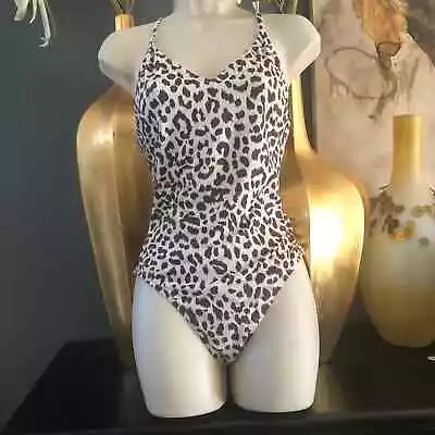 J Crew Size 10 Animal Print Swimsuit With T Back NWOT • $34