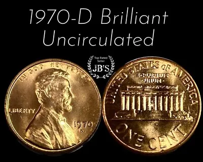 1970 D Lincoln Memorial Cent Choice Brilliant Uncirculated *JB's Coins* • $1.94