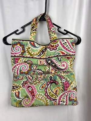 Vera Bradley Tote Tutti Frutti Bag Purse Paisley Green Pink • $6.19