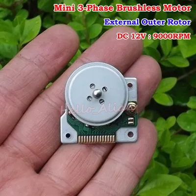 DC 5V-12V 9000RPM 3-Phase External Outer Rotor Micro Brushless Motor CD-ROM DVD • $1.95