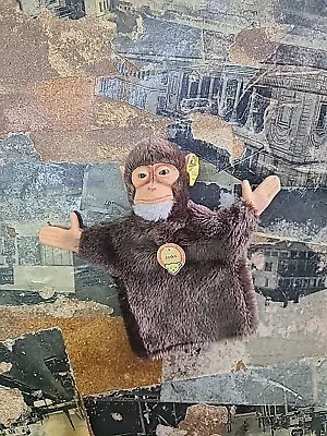 Vintage Steiff Mohair JOCKO Monkey Puppet With Button & Tag 6500/17 • $59