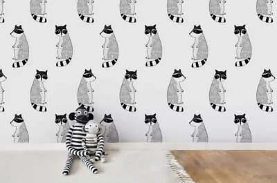 3D Cartoon Animal Vector Wallpaper Wall Mural Removable Self-adhesive 174 • $225.25