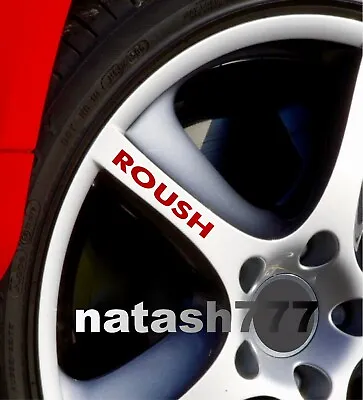 ROUSH Wheels Rims Vinyl Decal Sticker Emblem Logo Fits: Ford MUSTANG Set Of 4 • $17.95