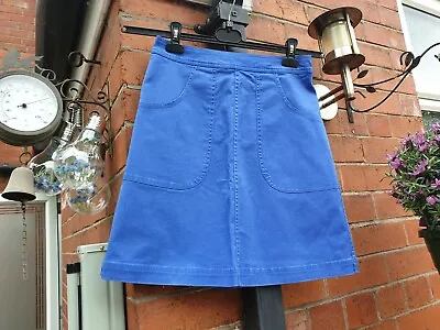 £19.99 • Buy Boden  8R Chino Santorini Blue Bella Skirt Wg699