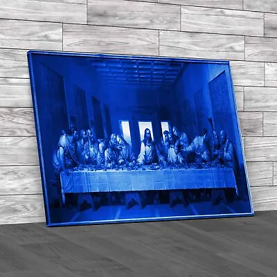 The Last Supper Mosaic 1816 Copy Of Leonardo Da Blue Canvas Print Large Picture • £14.95