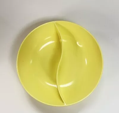 Vintage Melmac Yellow Divided Bowl Windsor Melmac Round 417-2 MCM • $13.50