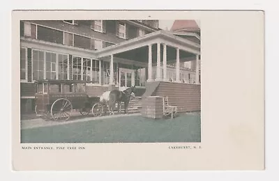 New Jersey Lakehurst Horse Drawn Bus At Pine Tree Inn Entrance Circa 1907. • $7.99